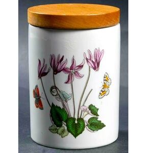 Portmeirion lidded botanical ceramic canister